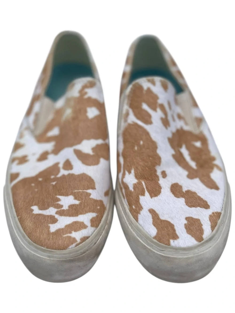 SEEVEES Slip-On Cowhide Sneakers Tan & White Size 8
